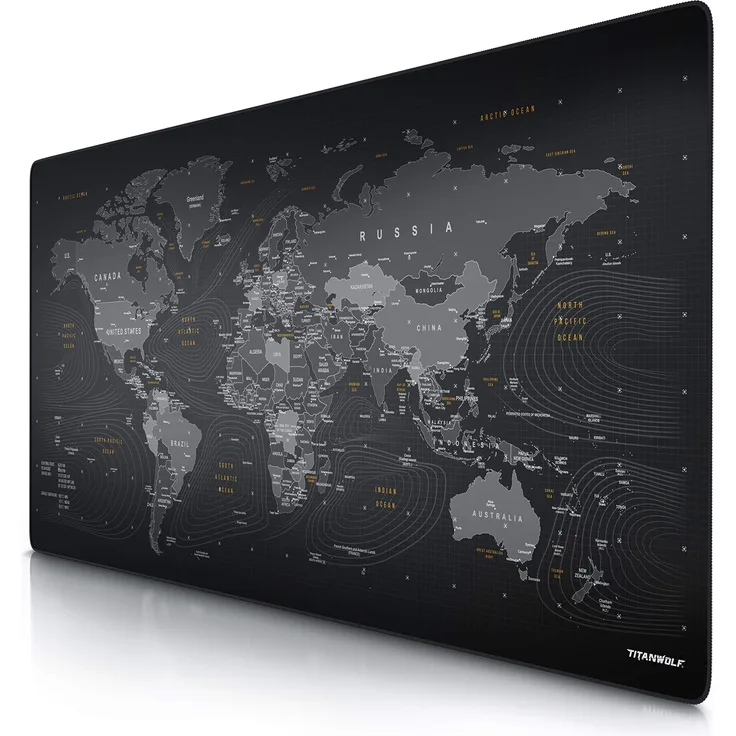 CSL - Übergröße Mauspad 1200x600mm Weltkarte - XXXL Mousepad groß mit Motiv - Tischunterlage Large Size - verbessert Präzision und Geschwindigkeit - XXL Gaming z.B. für Logitech Maus und Tastatur