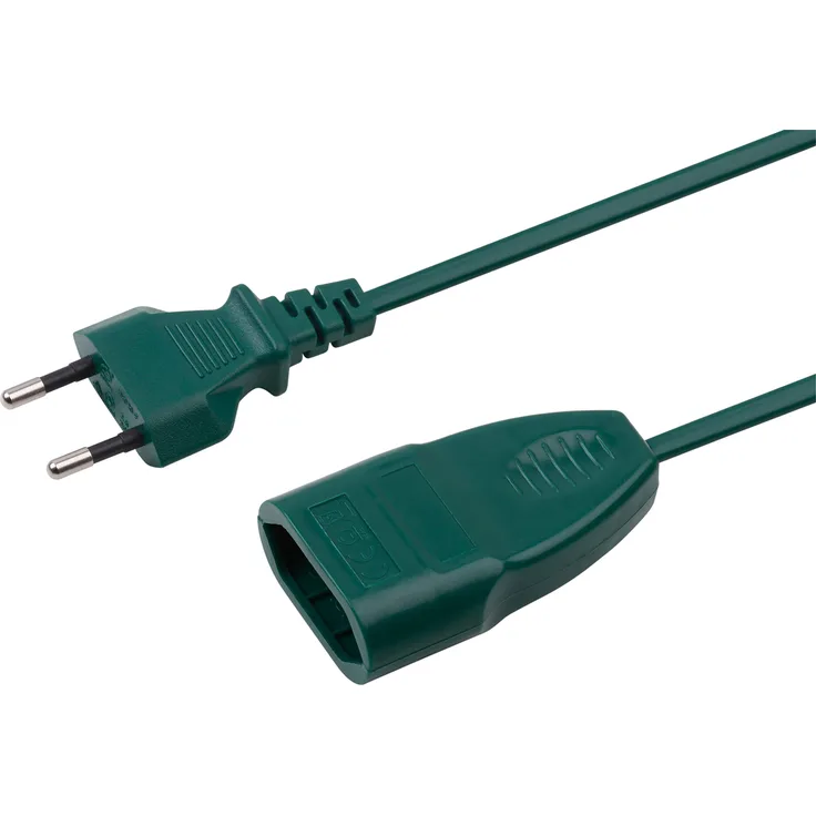 Meister Euro-Verlängerung - 5 m Kabel - grün - Kunststoffleitung - IP20 Innenbereich - Ideal für Lampen & Lichterketten - Verlängerungskabel - Euro-Stecker - Euro-Kupplung - 7431530