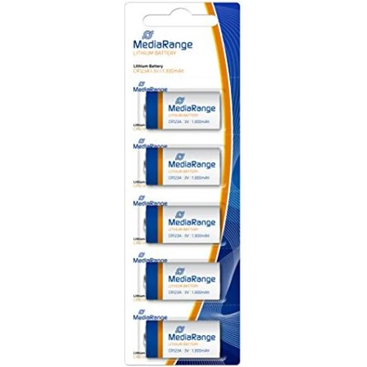MediaRange Lithium Batterien, CR123A|3V, 5er Pack