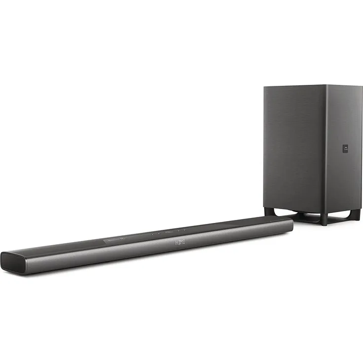Philips Fidelio B8 2.1, 5.1 (virtuell) Soundbar mit Subwoofer, Dolby Atmos, kabellos, geeignet für TV, schwarz (2016)