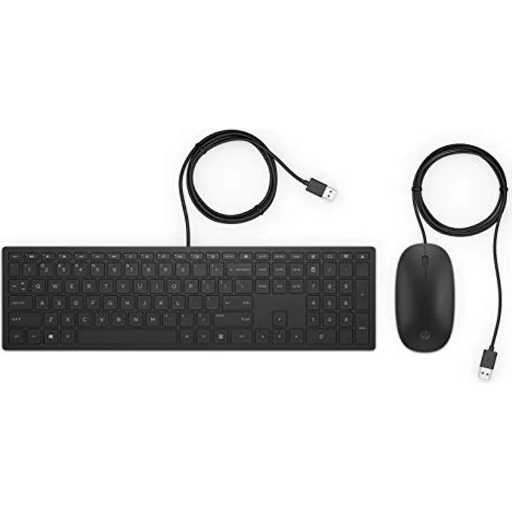 HP Pavilion 400 - Tastatur-und-Maus-Set - USB - Deutsch QWERTZ - Jet Black - für HP 14, 15, 17, 24, 27, Pavilion 15, Pavilion Gaming 15, Pavilion x360, Spectre x360 (4CE97AA#ABD)
