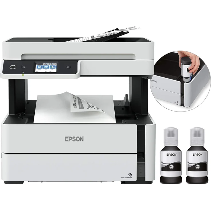 Epson EcoTank ET-M3170 4-in-1 Tintenstrahl-Multifunktionsgerät (Drucker, Scanner, Kopierer, Fax) Auflösung: 2400 x 1200, USB, Gb LAN, WLAN, AirPrint, Mobile Print, Wi-Fi Direct (C11CG92403) – Bild 2