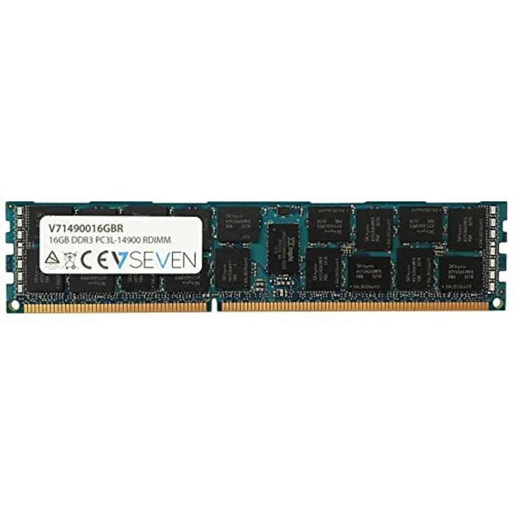 V7 V71490016GBR Server DDR3 Arbeitsspeicher 16GB (1866MHZ, CL13, PC3-14900, 240pin, 1.5V, Registered ECC)