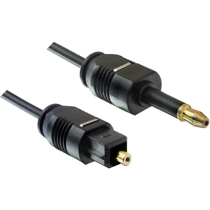 PremiumCord Optisches Audiokabel Mini Toslink 3,5mm auf Toslink - 3m, Stecker auf Stecker, Digitalkabel für Stereoanlage HiFi Sounbar TV, HQ Audio, Vergoldet, Farbe Schwarz