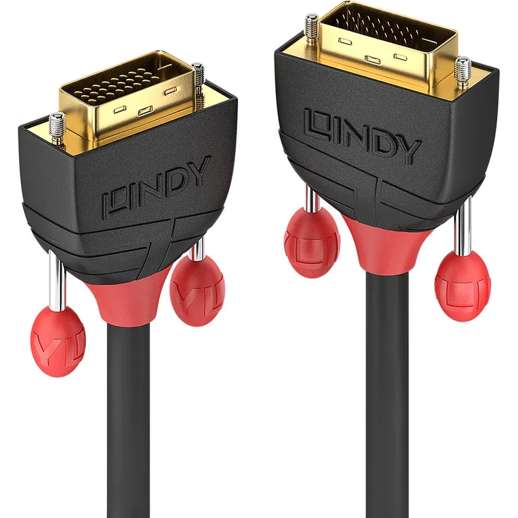 Lindy Black Line - DVI-Kabel - DVI-D (M) bis DVI-D (M) - 1 m - rund - Schwarz