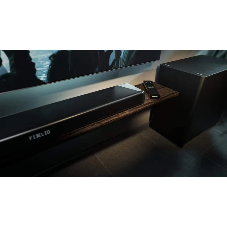 Philips Fidelio B95 5.1.2 Soundbar mit Subwoofer, Dolby Atmos, Google Assistant, Amazon Alexa, kabellos/kabelgebunden, geeignet für TV, schwarz – Bild 8