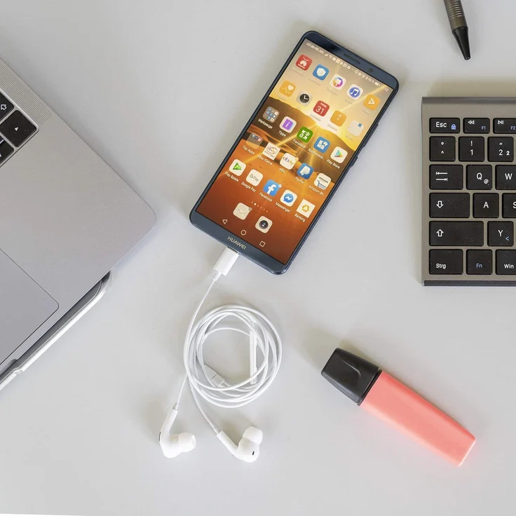 4smarts Aktives In-Ear Stereo Headset Melody Digital Basic USB Typ-C - Weiss – Bild 2