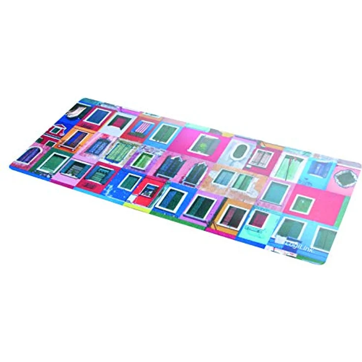 LogiLink ID0167 3-in-1 Notebook Mauspad (Reinigungstuch, Monitorschutz), Abmessung: 305 x 130mm Bunt