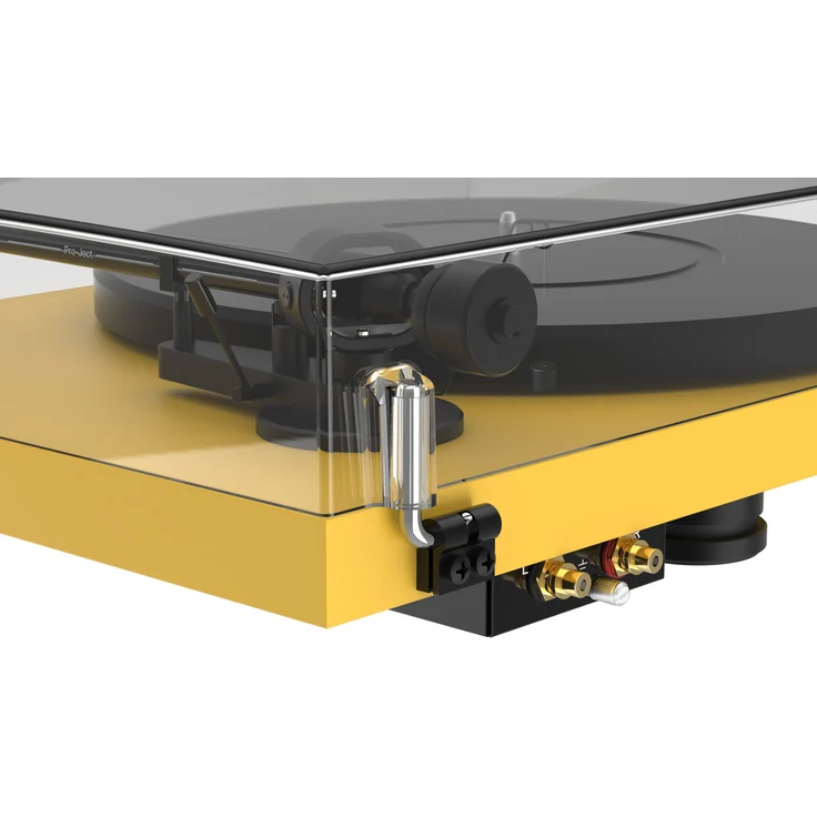 Pro-Ject Debut Carbon EVO Manueller Plattenspieler mit Riemenantrieb inkl. Schutzhaube satin gelb – Bild 4