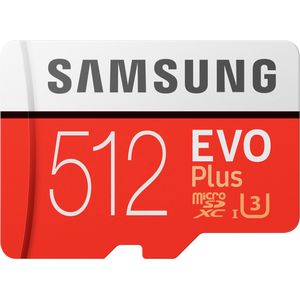 Bild für Samsung EVO Plus R100/W90 microSDXC 512GB Kit, UHS-I U3, Class 10 (MB-MC512HA/EU)