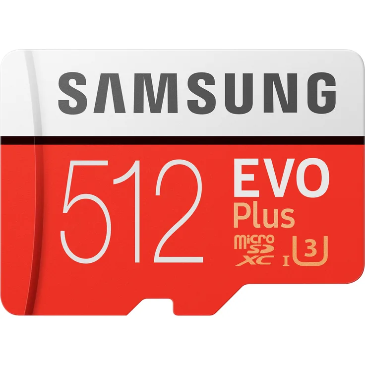 Samsung EVO Plus R100/W90 microSDXC 512GB Kit, UHS-I U3, Class 10 (MB-MC512HA/EU)