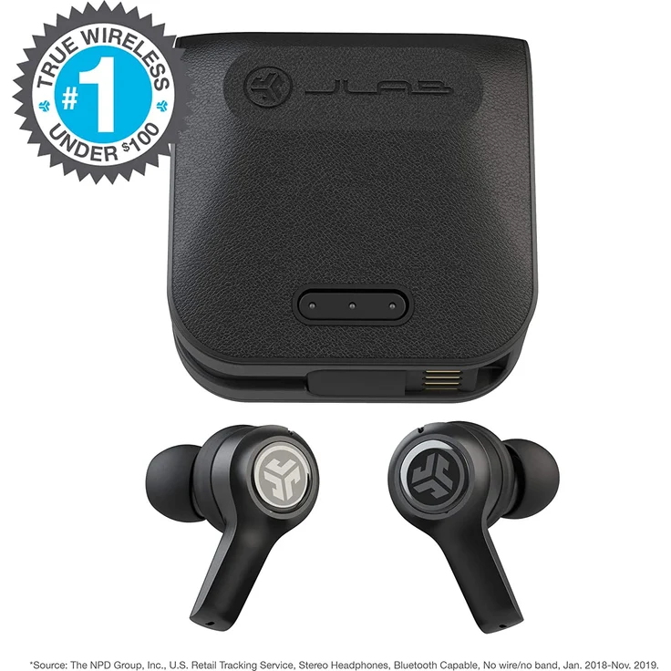 JLab JBuds Air Executive True Wireless In-Ear Kopfhörer mit Bluetooth, geeignet für Sport, schwarz – Bild 5