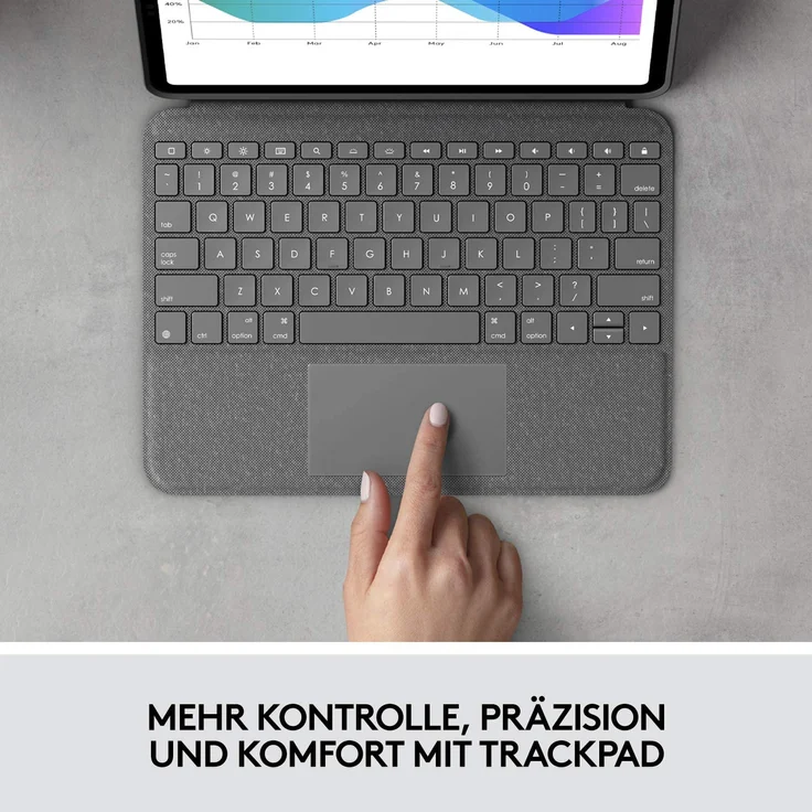 Logitech Folio Touch mit Trackpad und Smart Connector für Apple iPad Pro 11'', Deutsch (920-009745) – Bild 6