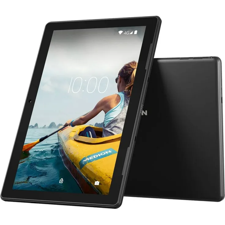 Medion LIFETAB E10713 Full-HD-Auflösung 10 Zoll, LTE-Tablet, Quad-Core, 3 GB RAM, 64 GB Speicher, Android, Schwarz (MD60217)