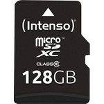Intenso Micro SDHC 128GB Class 10 Speicherkarte inkl. SD-Adapter, Schwarz