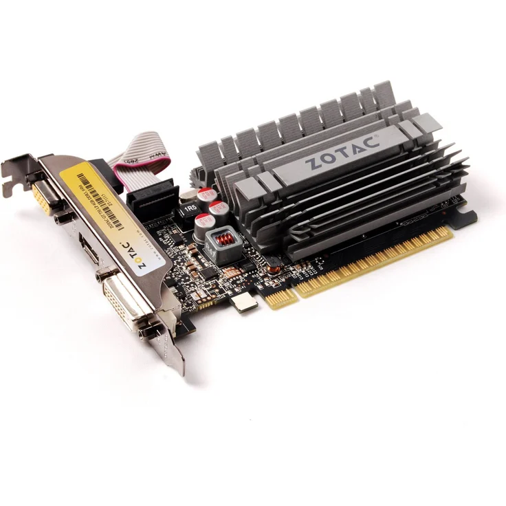 Zotac GeForce GT 730 Zone Grafikkarte (NVIDIA GT 730, 4GB DDR3, 64bit, Base-Takt 902 MHz, 1,6 GHz, DVI, HDMI, VGA, passiv gekühlt) – Bild 5