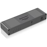 Oehlbach HighWay Switch - HDMI 2.0 Verteiler 3:1 - UltraHD HDMI-Adapter mit Fernbedienung (3 In 1 Out Schalter, 4K, HDR, Dolby Vision, 3D, 1080p, 2160p, UHD, 4K mit 60Hz) - Metallic-braun