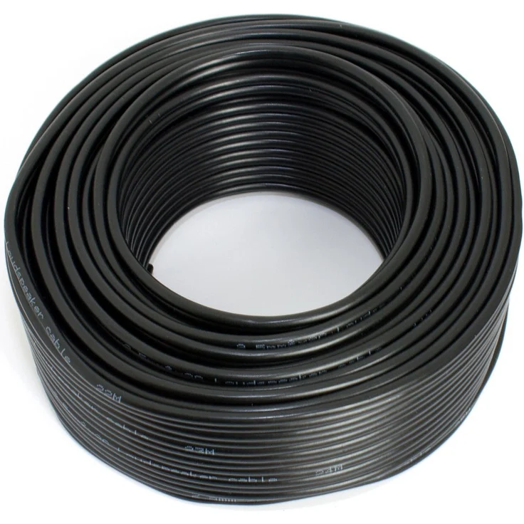 Lautsprecherkabel 2x2,50mm2 - 25m - schwarz - CCA - Audiokabel - Boxenkabel – Bild 1