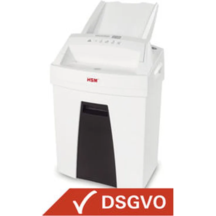 Aktenvernichter HSM SECURIO AF100, Sicherheitsstufe 4, Partikelschnitt, 6 Blatt, Autofeed, weiß
