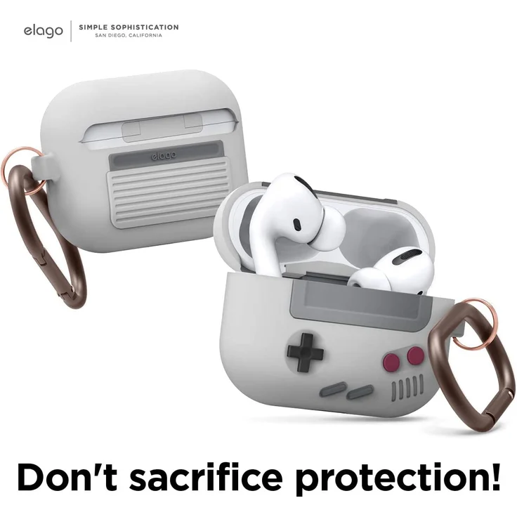 elago AW5 Hülle Silikon Case Kompatibel mit Apple AirPods Pro Hülle Ladecase grau - Preisvergleich – Bild 2