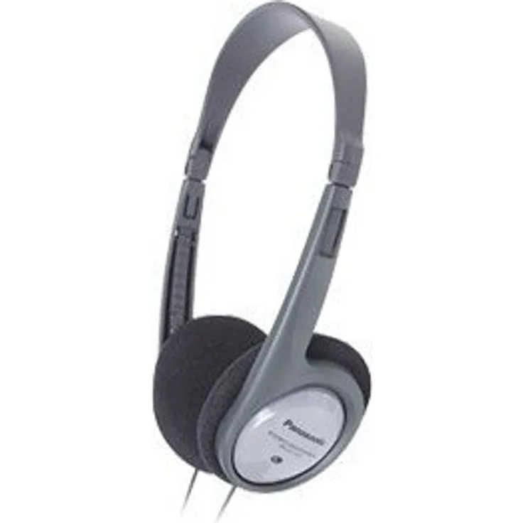 Panasonic RP-HT090E-H Bügelkopfhörer (Kopfhörer mit langem Kabel, TV-Kopfhörer, 3,5mm Klinkenstecker) On-Ear-Kopfhörer, grau