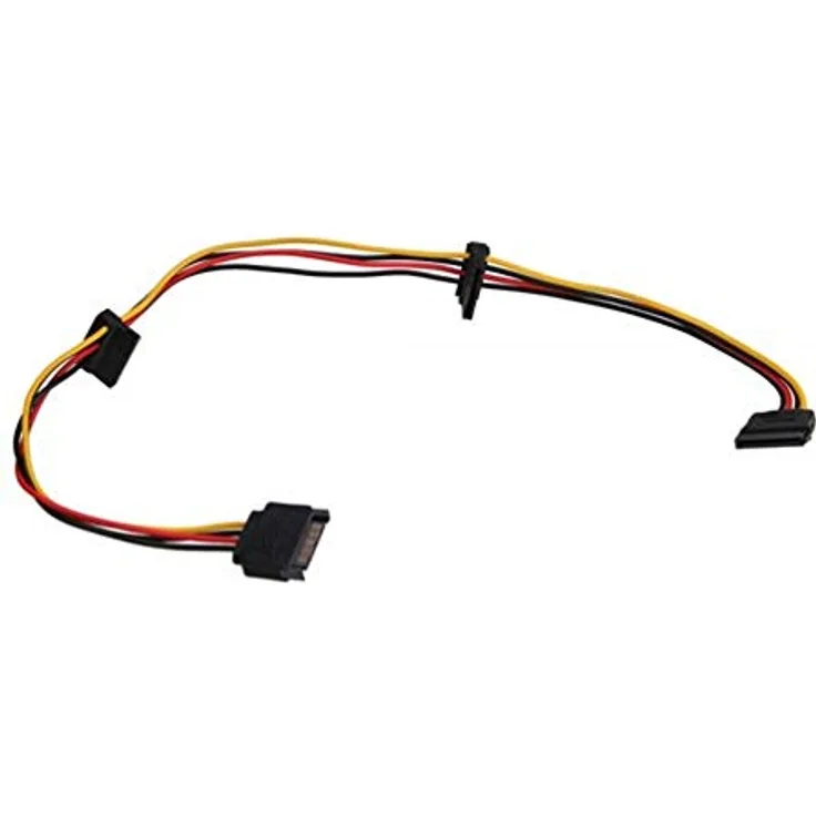 AKYGA AK-CA-41 SATA Stecker auf 3X SATA Buchse Adapter Stromkabel 3x15cm