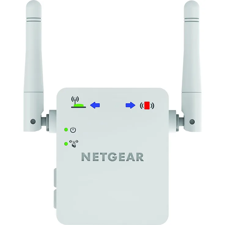 Netgear WLAN Repeater WN3000RP WLAN Verstaerker und Super-Boost WiFi (N300, Abdeckung 1 bis 2 Räume und 10 Geräte, Geschwindigkeit bis 300 MBit-s, WPS, kompaktes Design)
