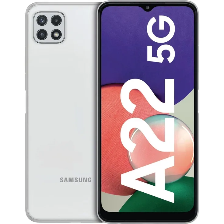 Samsung Galaxy A22 5G Smartphone 16,8cm (6,6 Zoll) TFT-Display, 64GB interner Speicher, 4GB RAM, Dual-SIM, Android 11, Weiß