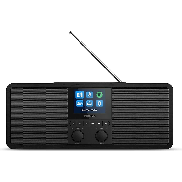 PHILIPS TAR8805/10 Internetradio mit Bluetooth, WLAN, LCD-Display, schwarz – Bild 1