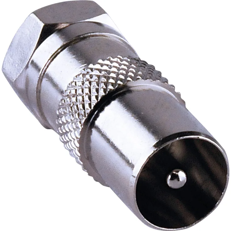 Schwaiger Adapter (F-Stecker auf DIN-Stecker) Silber