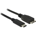 Delock Kabel SuperSpeed USB 10 Gbps (USB 3.1, Gen 2) USB Type-C Stecker > USB Typ Micro-B Stecker 0,5 m schwarz (83676) - Preisvergleich
