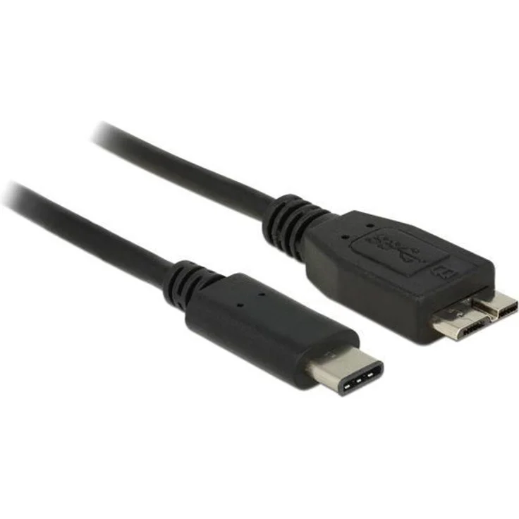 Delock Kabel SuperSpeed USB 10 Gbps (USB 3.1, Gen 2) USB Type-C Stecker > USB Typ Micro-B Stecker 0,5 m schwarz (83676) - Preisvergleich – Bild 1