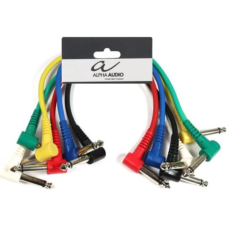 Alpha Audio 190375 Basic Line Patchkabel (0,6 m, Winkelklinke Stereo auf Winkelklinke Stereo)