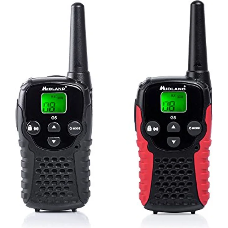 Midland G5-C Radio-Walkie-Talkie, Schwarz-Rot
