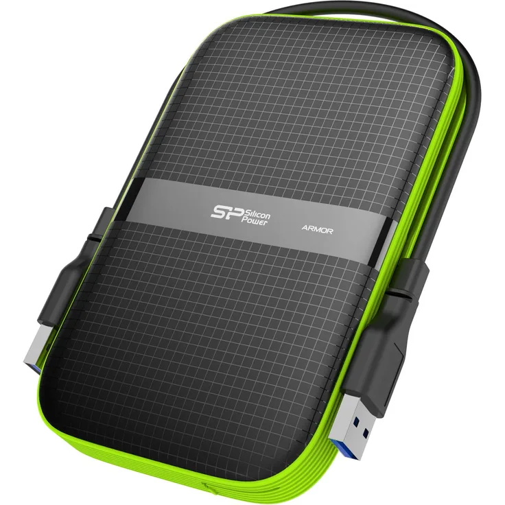 Silicon Power 1 TB Rugged Armor A60 Shockproof Water-Resistant 2.5-Inch USB 3.0 External Portable Hard Drive, Military Grade Mil-Std-810G and IPX4, Black (FBE-SU010TBPHDA60S3KFE)