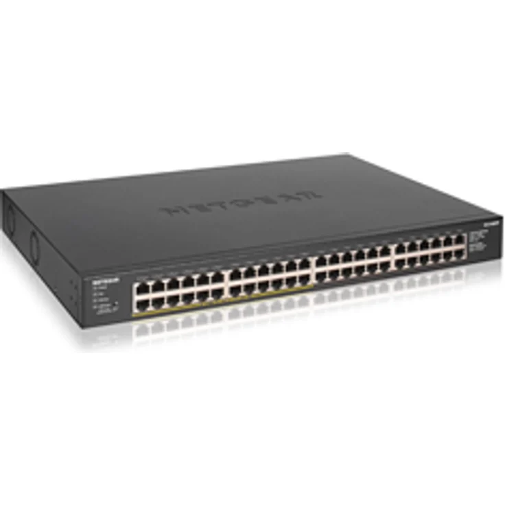 Netgear GS348PP 48 Port Gigabit Ethernet LAN PoE Switch (mit 24x PoE+ 380W, Plug-and-Play, Desktop- oder Rack-Montage, robustes Metallgehäuse) – Bild 1