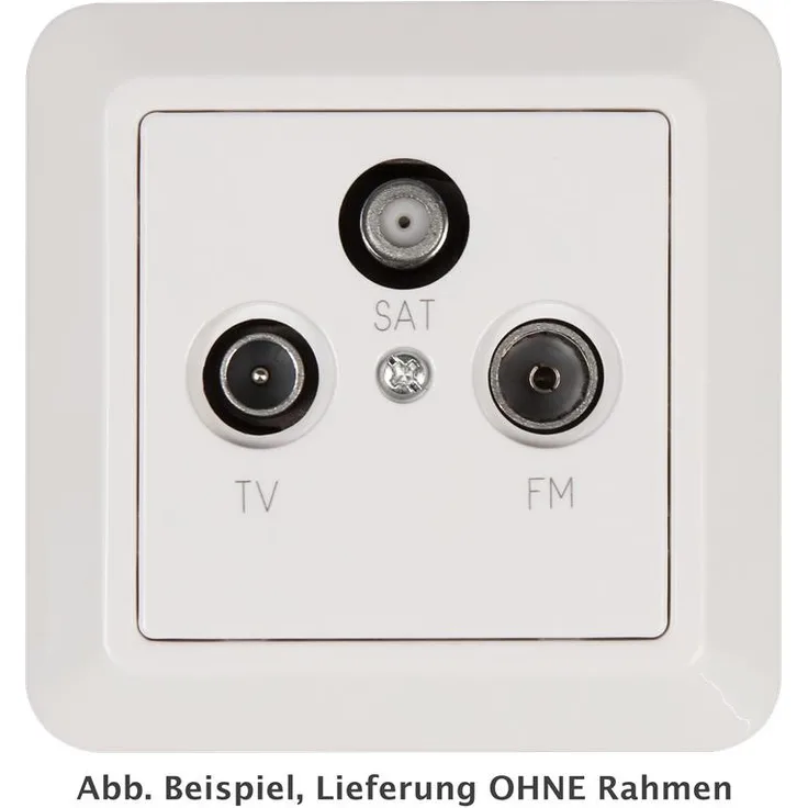 Antennendose McPower Cup für TV Radio und Sat UP weiß