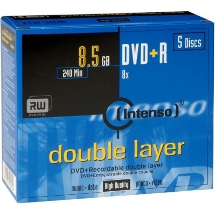 Intenso DVD+R 8.5GB 4X (5) 4311245 Jewel Case