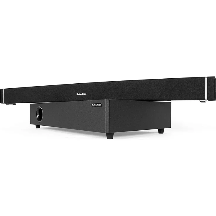 AudioAffairs CCX 010 2.1 Soundbar mit Subwoofer, kabellos/kabelgebunden, geeignet für TV, schwarz 