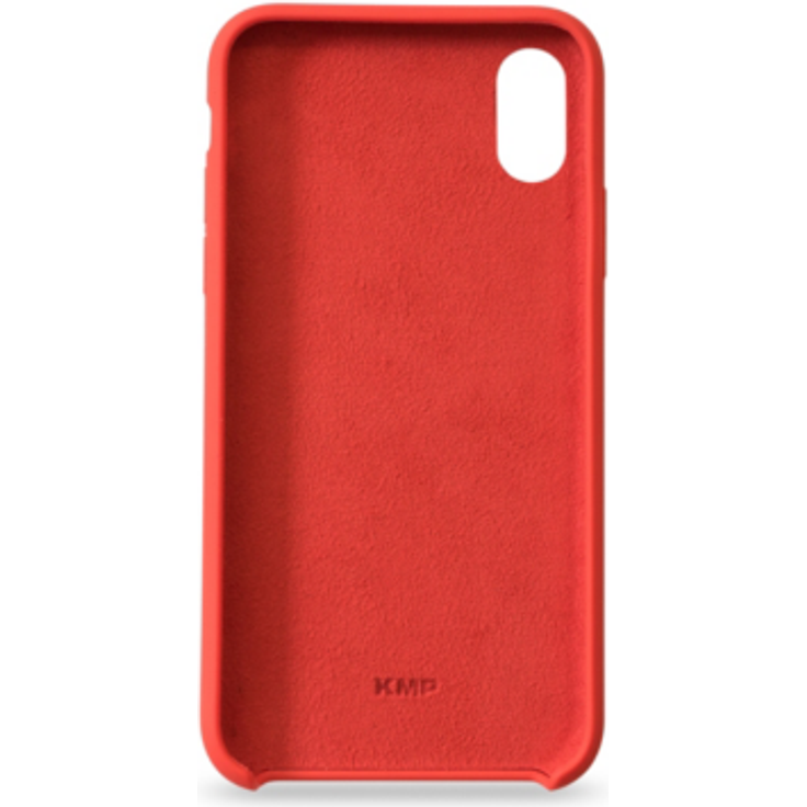KMP Handyhülle für iPhone X - rot - Velvety Premium - Schützhülle - extra stabil & leicht - Silicone Case