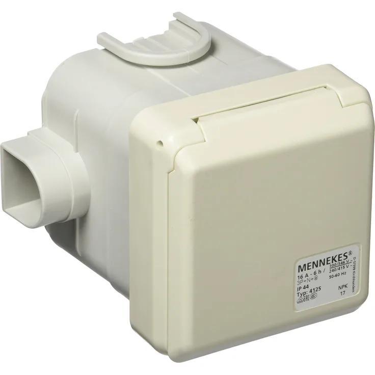 Mennekes (Unternehmen) 101100357 Basen in System cepex-th, Steckdosen E, 400 V, 50–60 Hz, 16 A, 5-polig, IP 44, 5 Paket