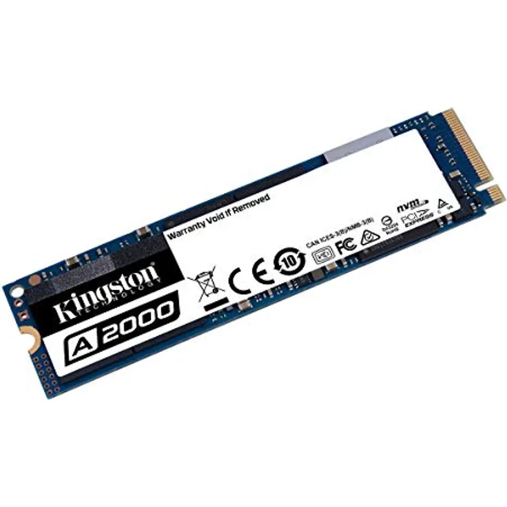 Kingston A2000 - Solid-State-Disk - verschlüsselt - 1 TB - intern - M.2 2280 - PCI Express 3.0 x4 (NVMe) - 256-Bit-AES (SA2000M8/1000G)