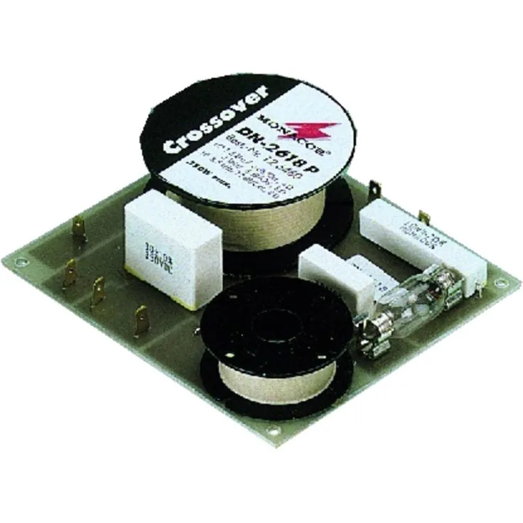 MONACOR DN-2618P 2-Wege-Weiche 8 ohm, Hochwertige Bauteile, Belastbarkeit für den Innenbereich mit Folienkondensatoren gefertigt, 350W