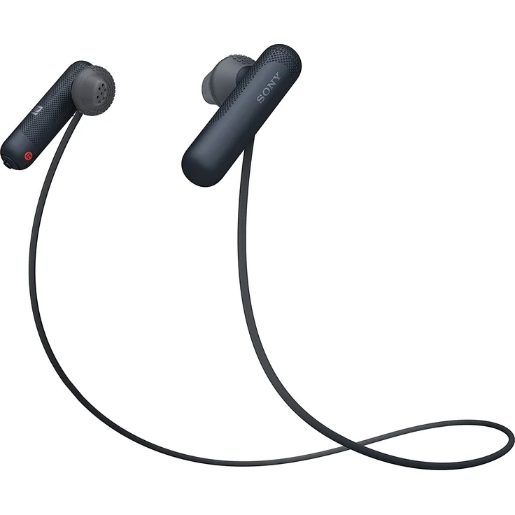 Sony WI-SP500 In-Ear Kopfhörer, mit Bluetooth, Mikrofon, geeignet für Sport, spritzwassergeschützt, schwarz – Bild 1