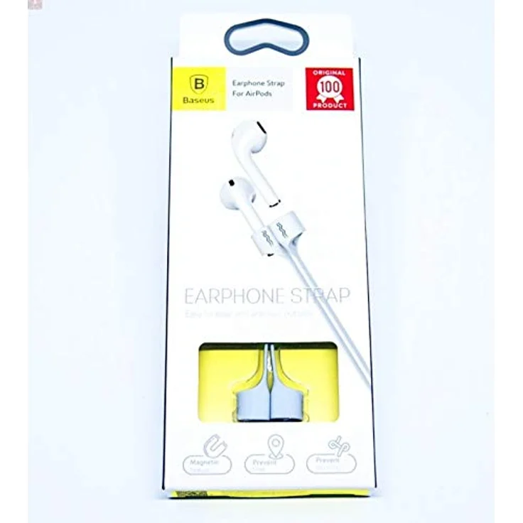 Baseus Halsgurt Hängegurt für Kopfhörer AirPods Grau Weiß (ACGS-A0G)