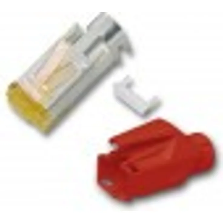 100 x Hirose TM31 RJ45 Modular CAT.6a Crimp Stecker rot
