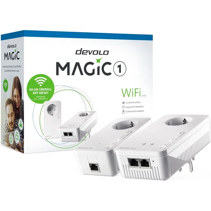devolo Magic 1 Wifi Starterkit 2-1-2 (1200 Mbit/s, Powerline, 2x Adapter, Mesh WLAN, 2x Gigabit LAN) – Bild 5