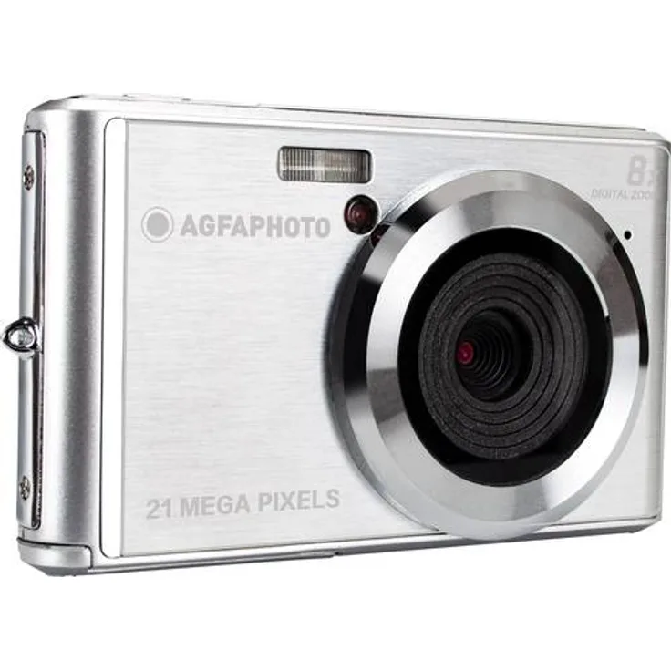AGFA Photo – Kompakte Digitalkamera mit 21 Megapixel CMOS-Sensor, 8x Digitalzoom und LCD-Display Silber