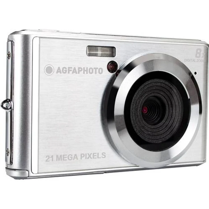 AGFA Photo – Kompakte Digitalkamera mit 21 Megapixel CMOS-Sensor, 8x Digitalzoom und LCD-Display Silber – Bild 1