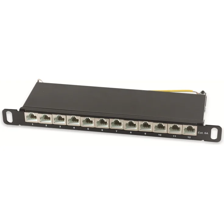 Slim Patchpanel Cat.6A 12-Port 0,5HE 10 (08-67051)